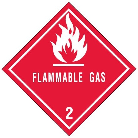 Bsc Preferred 4 x 4'' - ''Flammable Gas - 2'' Labels BUY00025387